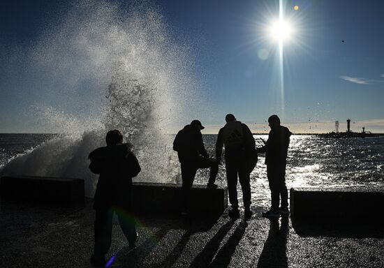 Зимние пляжи открылись в Сочи