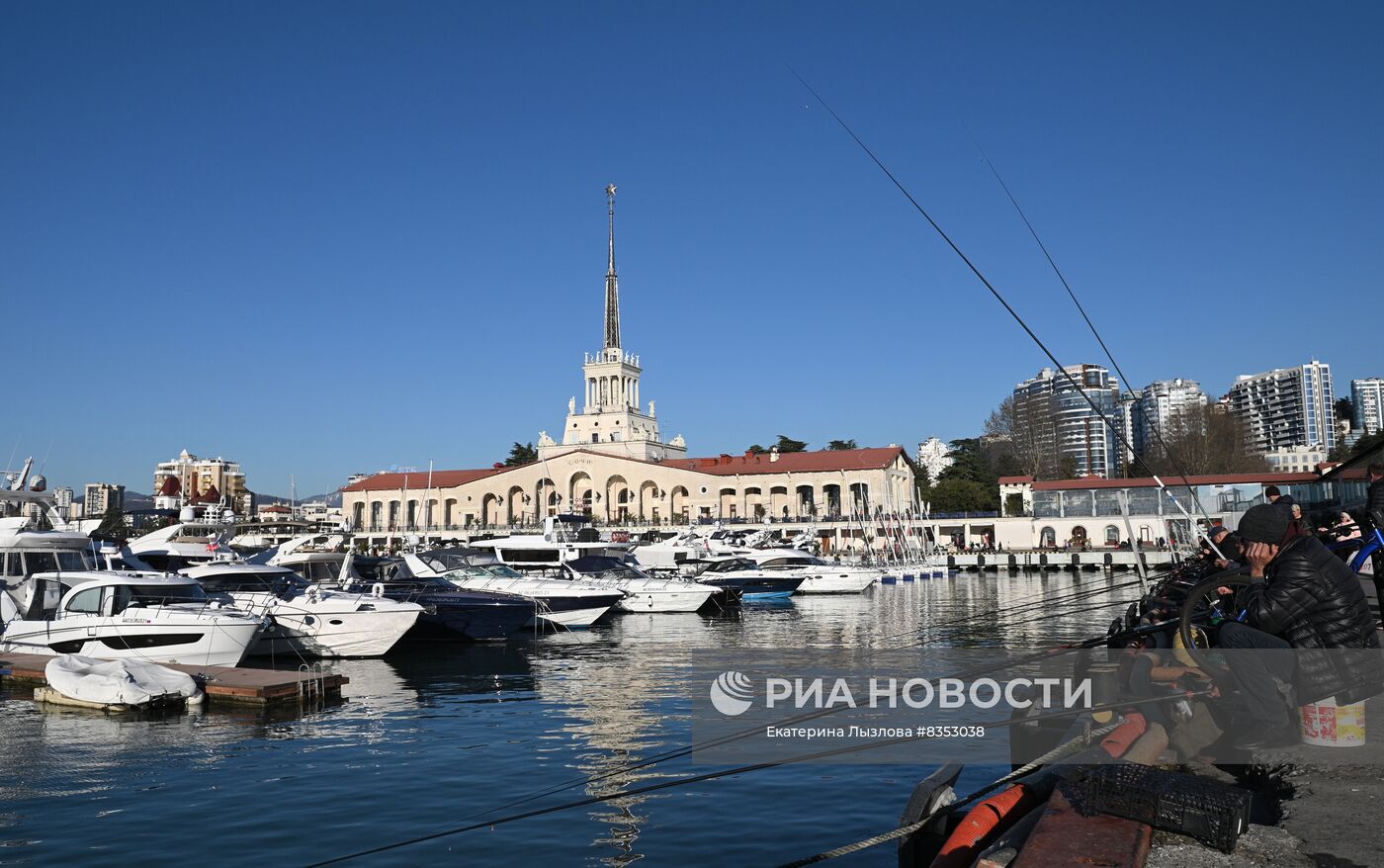 Зимние пляжи открылись в Сочи