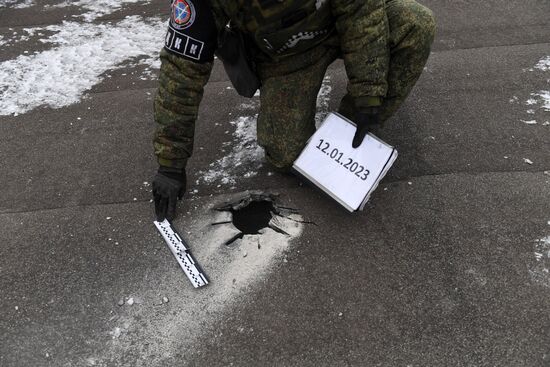 Последствия обстрела Донецка