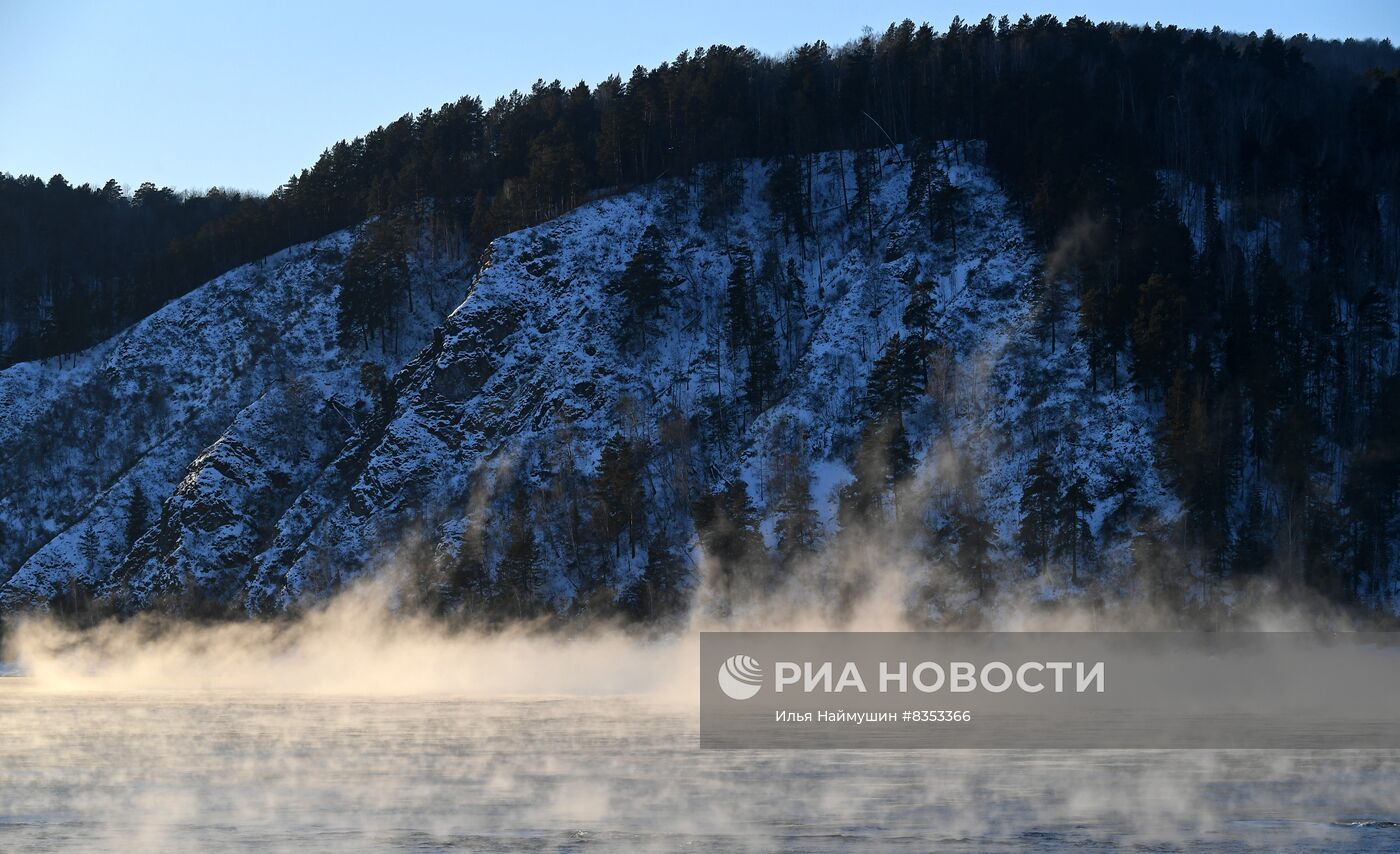 Сильные морозы в регионах России