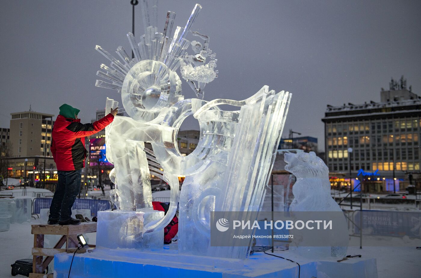 Финал всероссийского турнира ледовых скульптур к 300-летию Перми