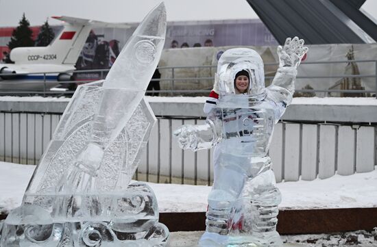 Ледяные скульптуры появились на ВДНХ