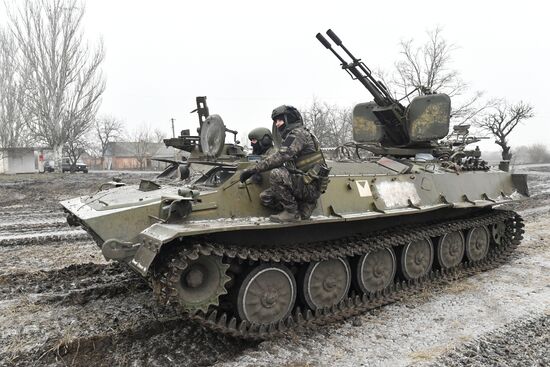 Зенитная установка ВС РФ в южном секторе СВО