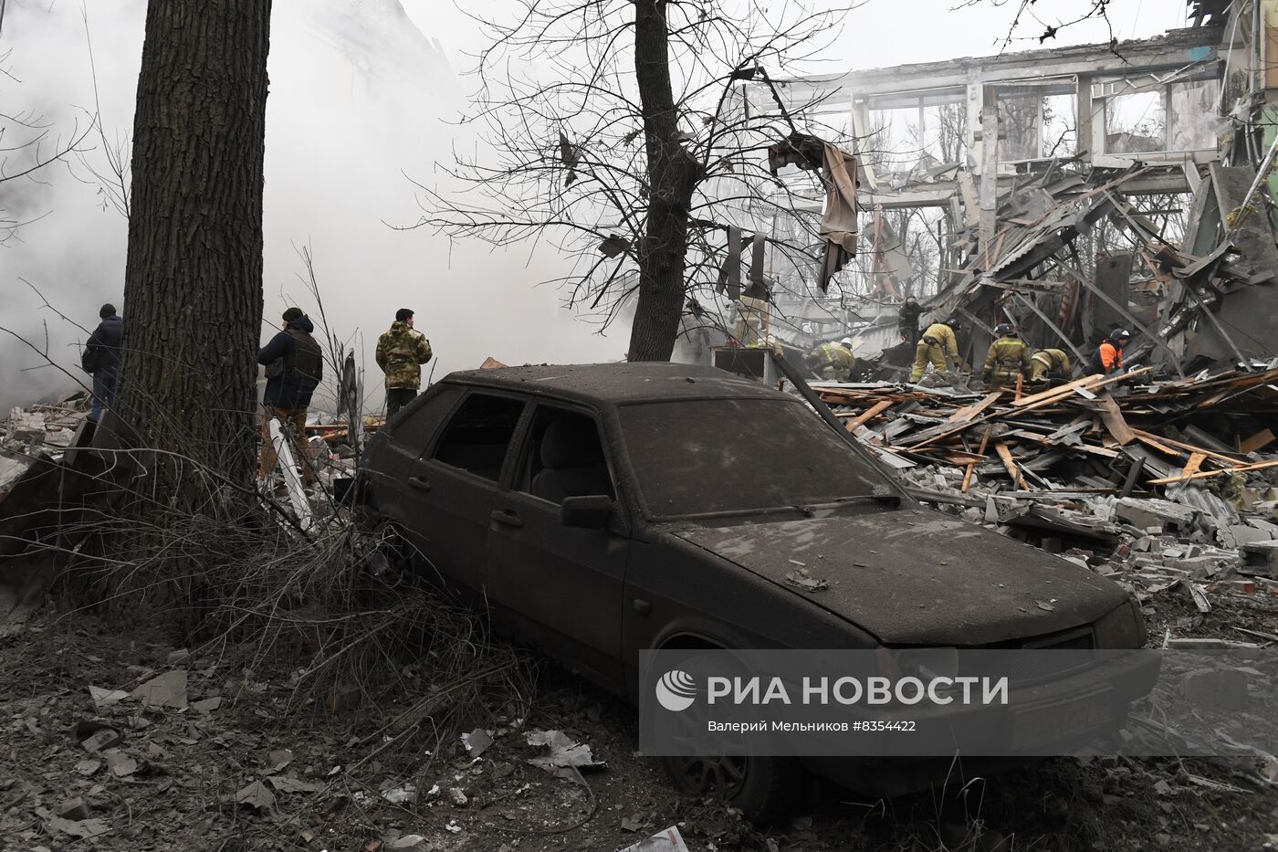 Последствия обстрела Донецка