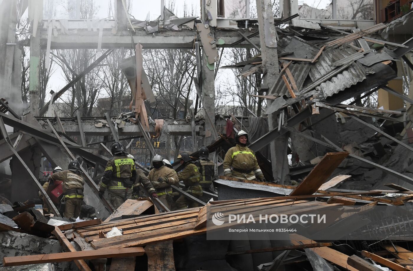 Последствия обстрела Донецка