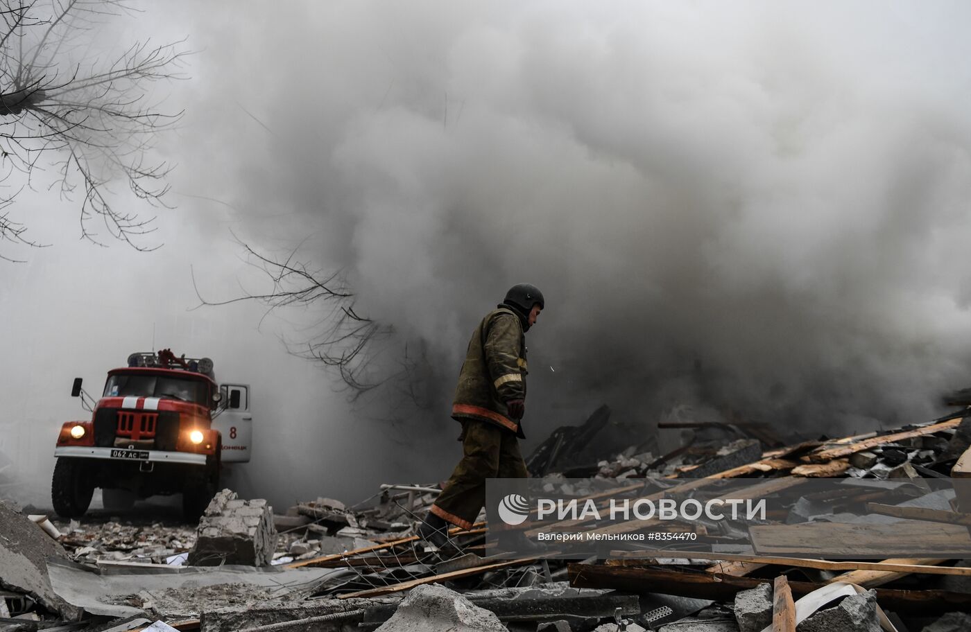 Последствия обстрела Донецка