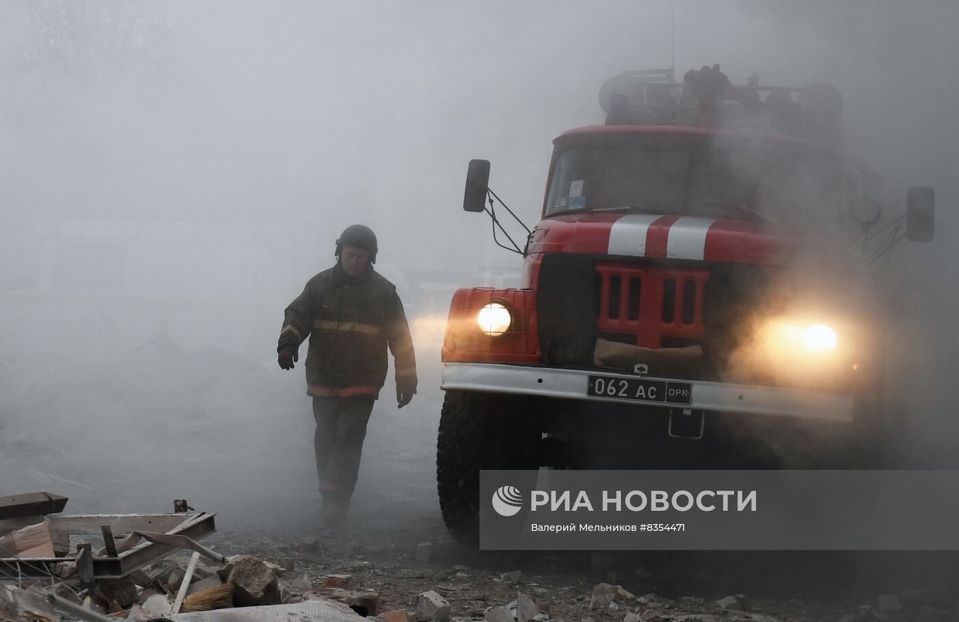 Последствия обстрела Донецка