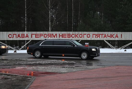 Президент РФ В. Путин принял участие в памятных мероприятиях, посвящённых 80-й годовщине прорыва блокады Ленинграда