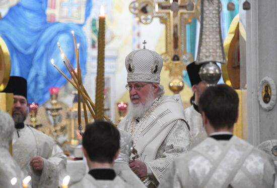 Великое освящение воды в храме Христа Спасителя