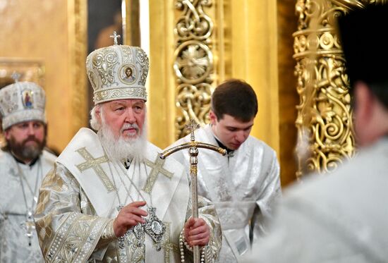 Патриаршее служение в канун праздника Крещения Господня