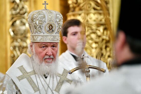 Патриаршее служение в канун праздника Крещения Господня