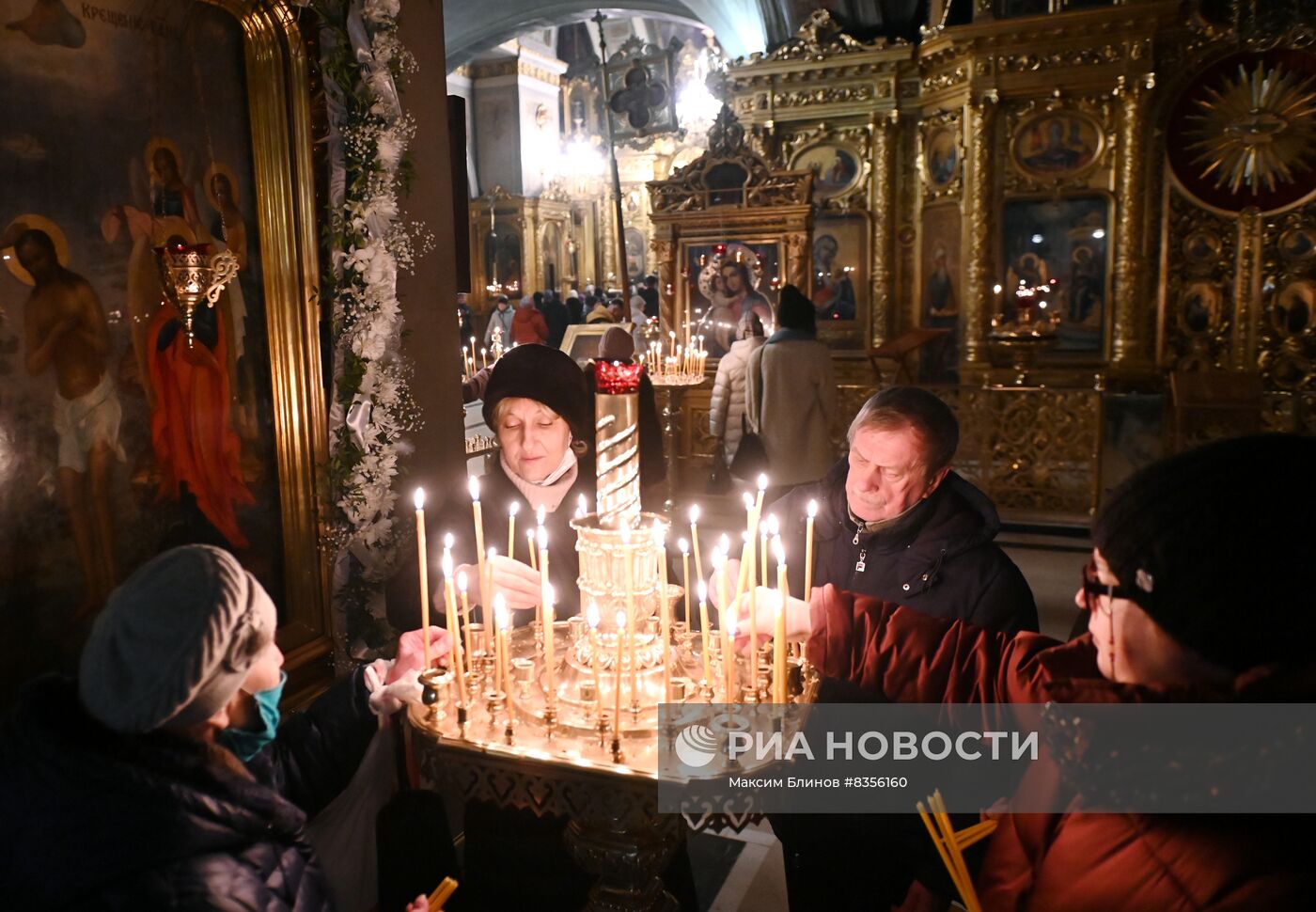 Патриаршее служение в канун праздника Крещения Господня