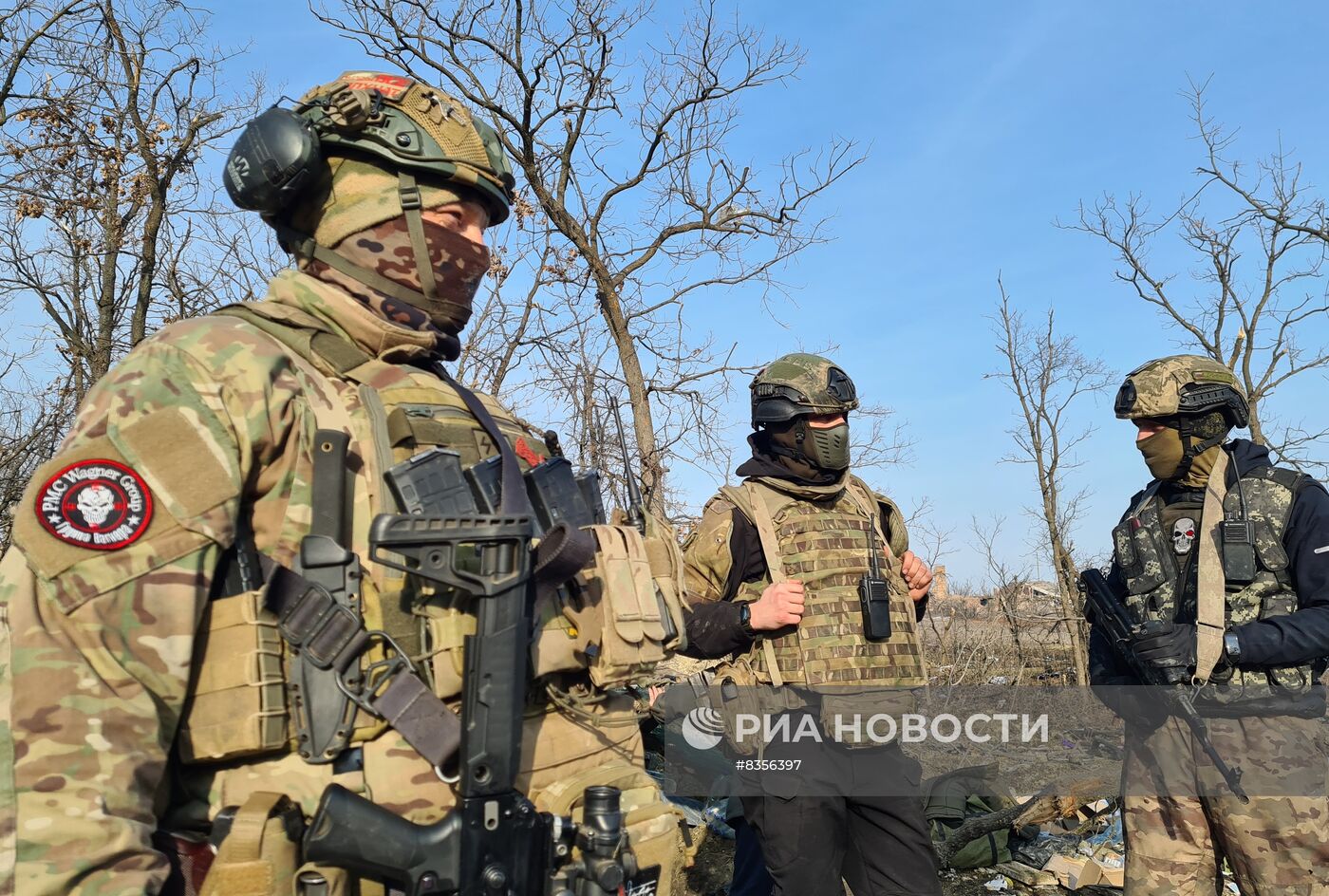 Бойцы группы "Вагнер" в Артёмовске (Бахмуте) в ДНР