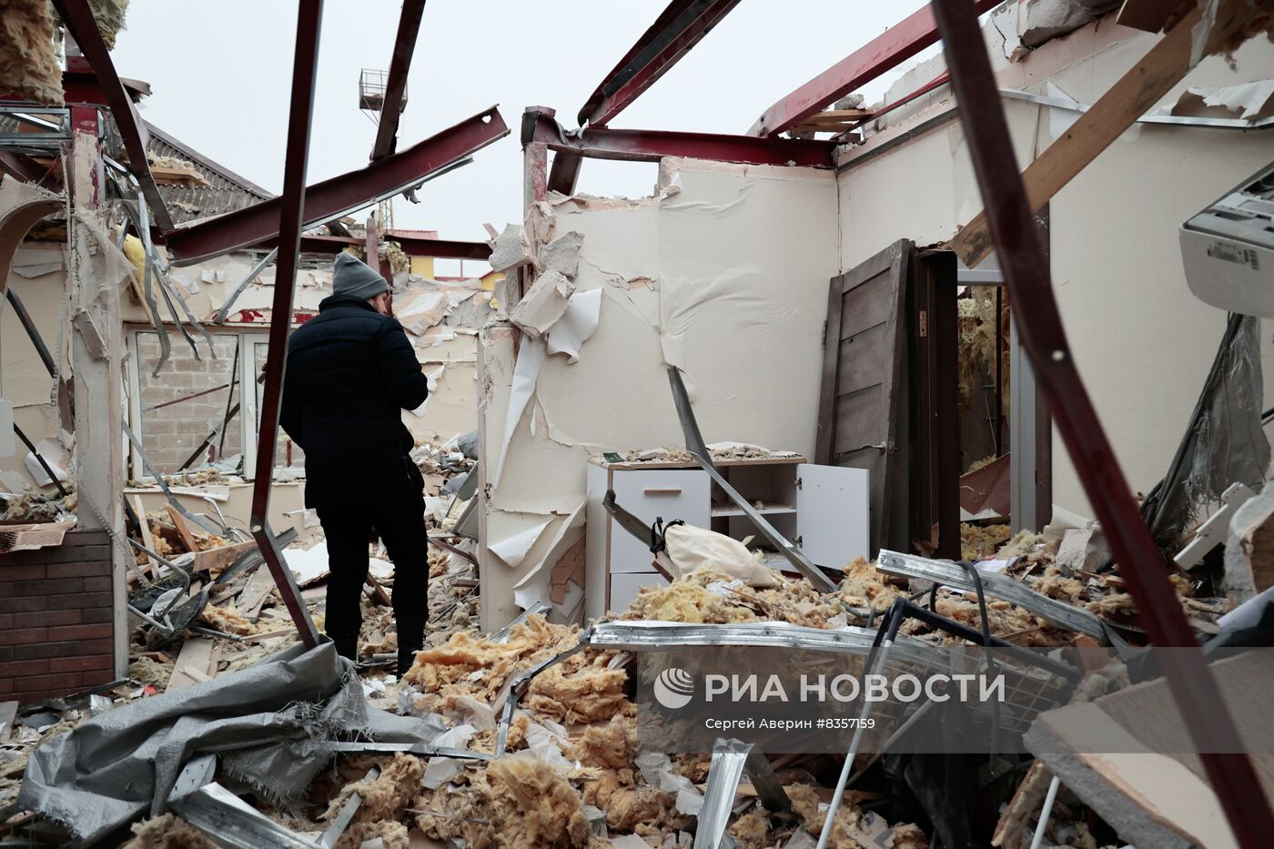 Последствия обстрела со стороны ВСУ города Волноваха в ДНР