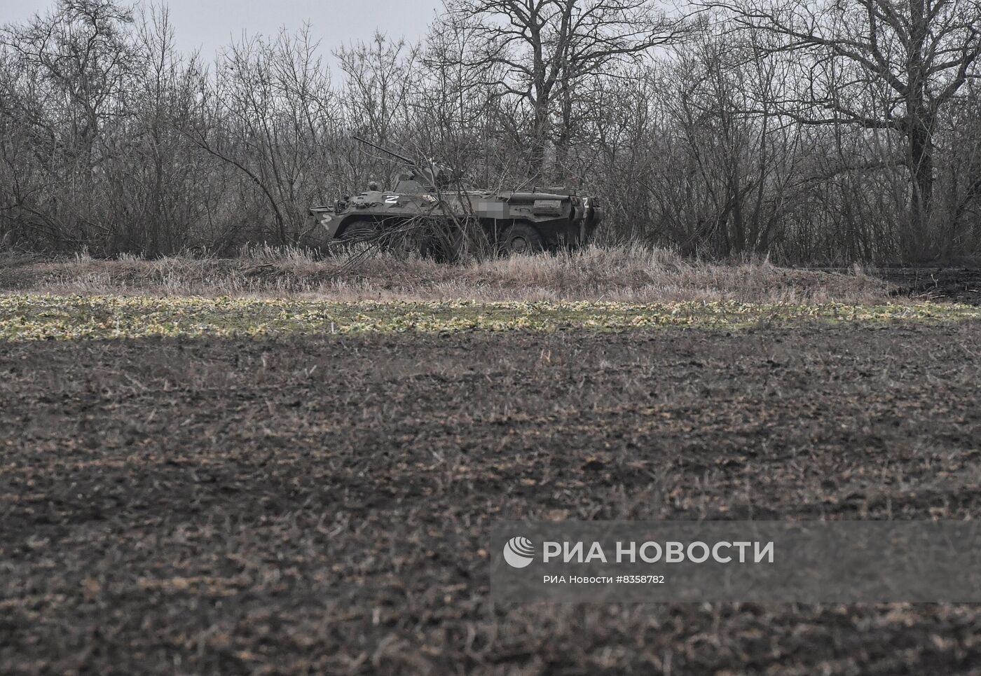 Работа танков Т-72Б в южном секторе специальной военной операции