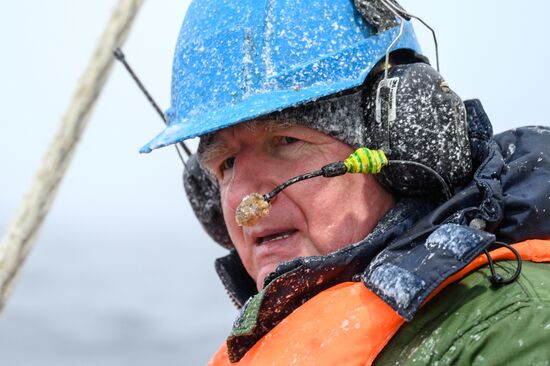 Добыча минтая на Курилах