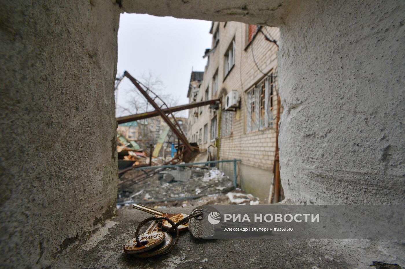 Разрушения в городе Васильевка в Запорожской области