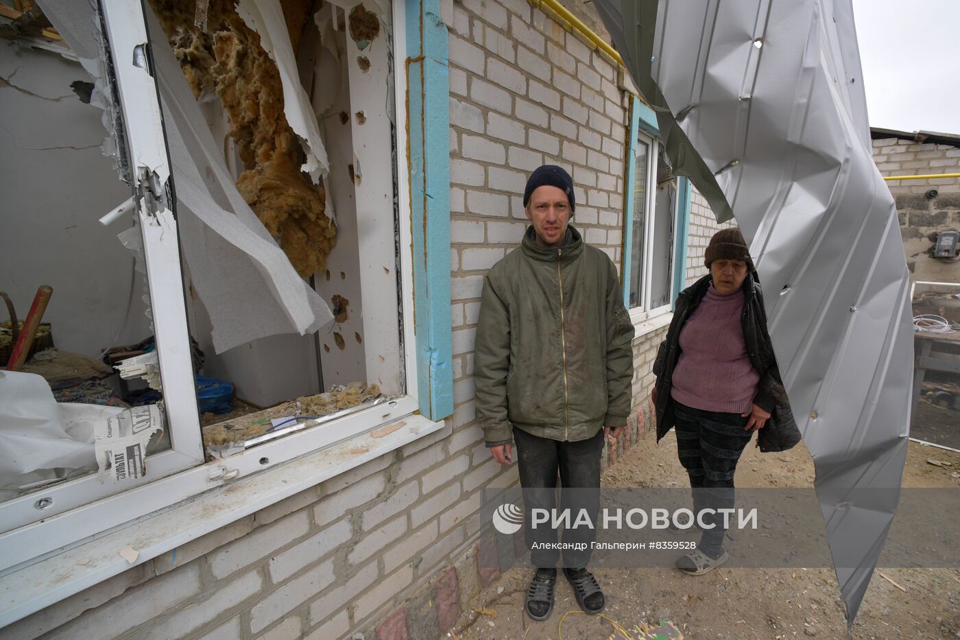 Разрушения в городе Васильевка в Запорожской области