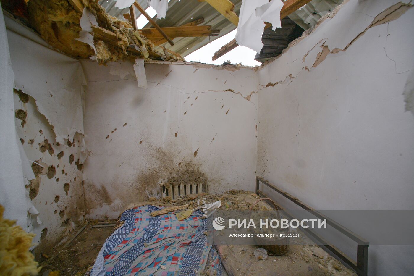 Разрушения в городе Васильевка в Запорожской области