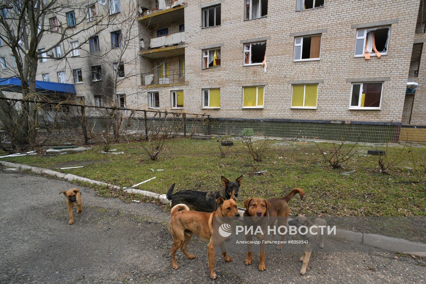Разрушения в городе Васильевка в Запорожской области