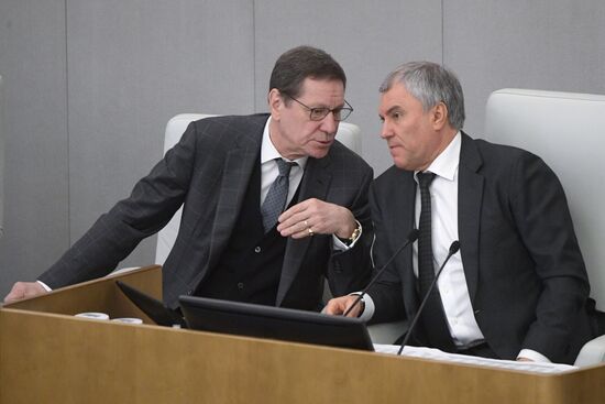 Пленарное заседание Госдумы РФ 