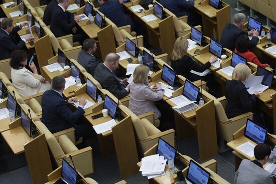 Пленарное заседание Госдумы РФ 