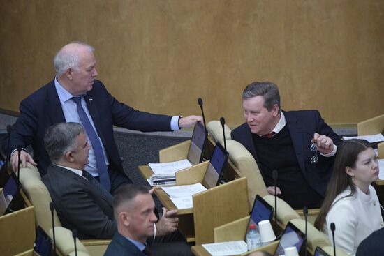 Пленарное заседание Госдумы РФ 