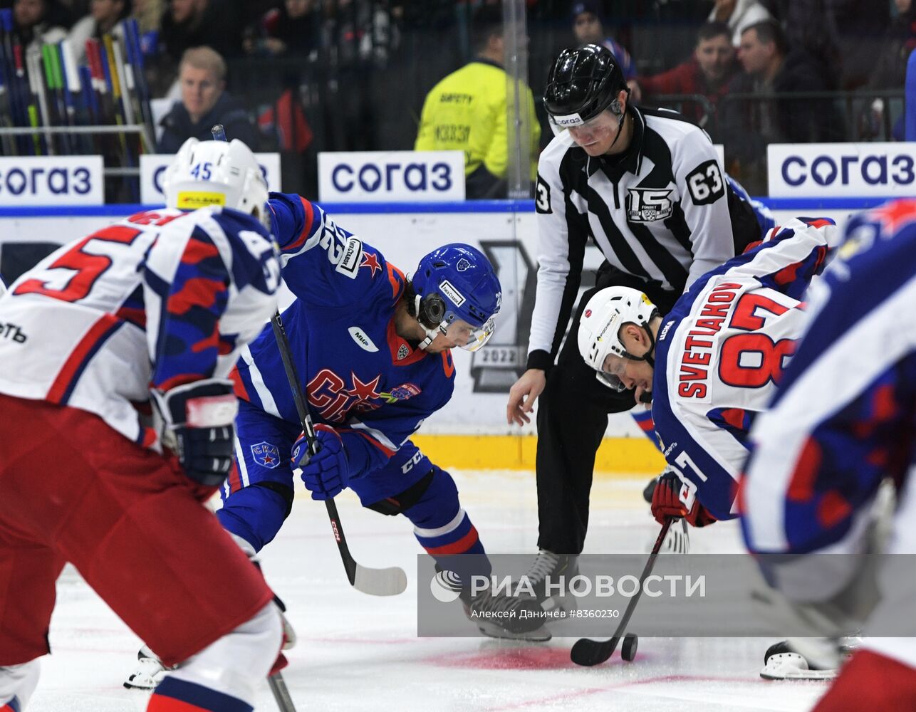 Хоккей. КХЛ. Матч СКА - ЦСКА