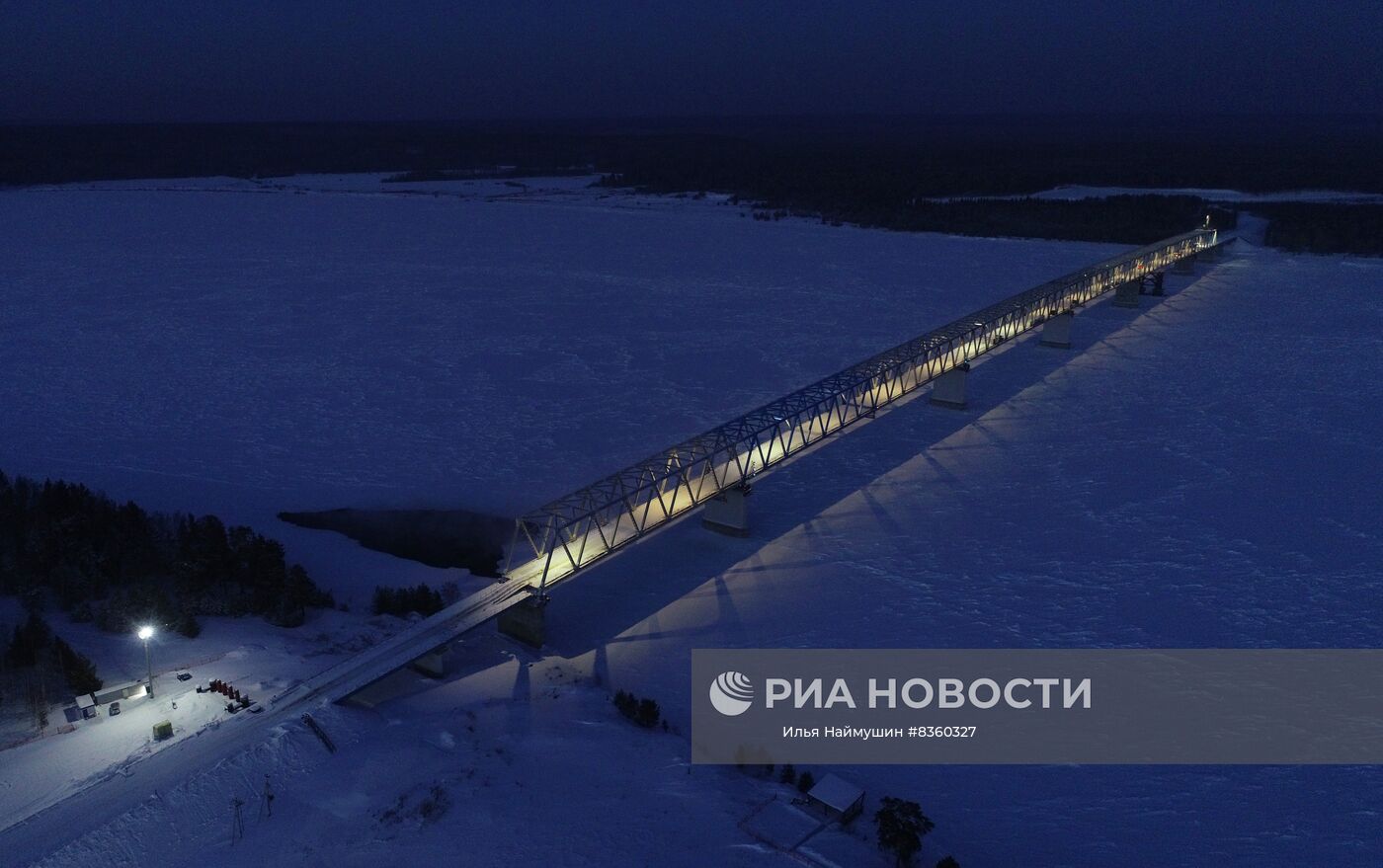 Мост через енисей в лесосибирске