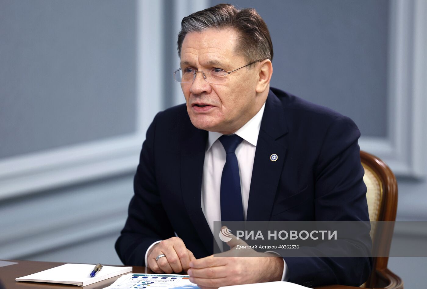 Премьер-министр РФ М. Мишустин встретился с главой госкорпорации "Росатом" А. Лихачевым