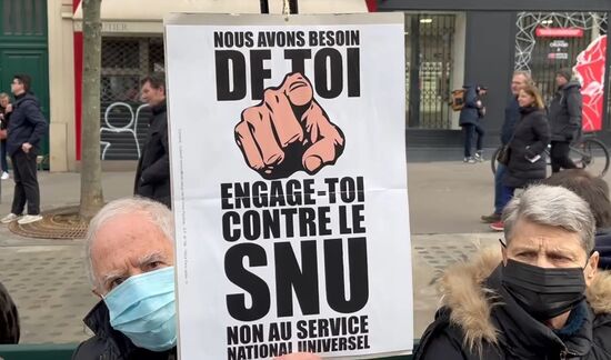 Акция протеста против повышения пенсионного возраста во Франции