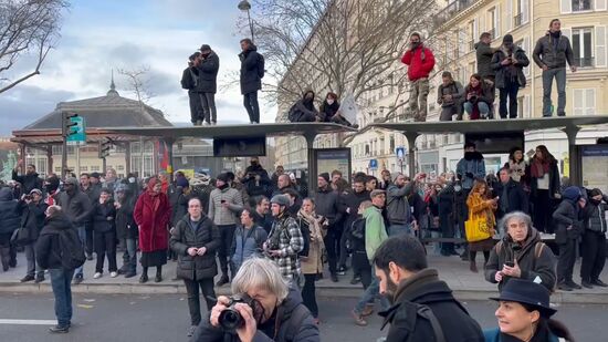 Акция протеста против повышения пенсионного возраста во Франции