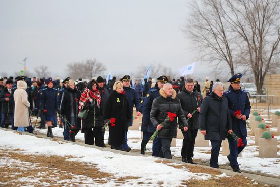 Церемония захоронения останков защитников Отечества, погибших в годы Сталинградской битвы