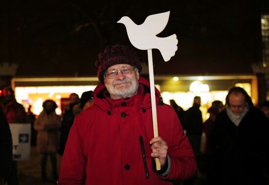 Акция в Мюнхене против поставок оружия Украине