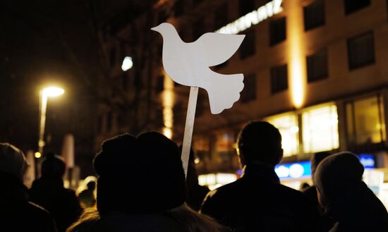 Акция в Мюнхене против поставок оружия Украине