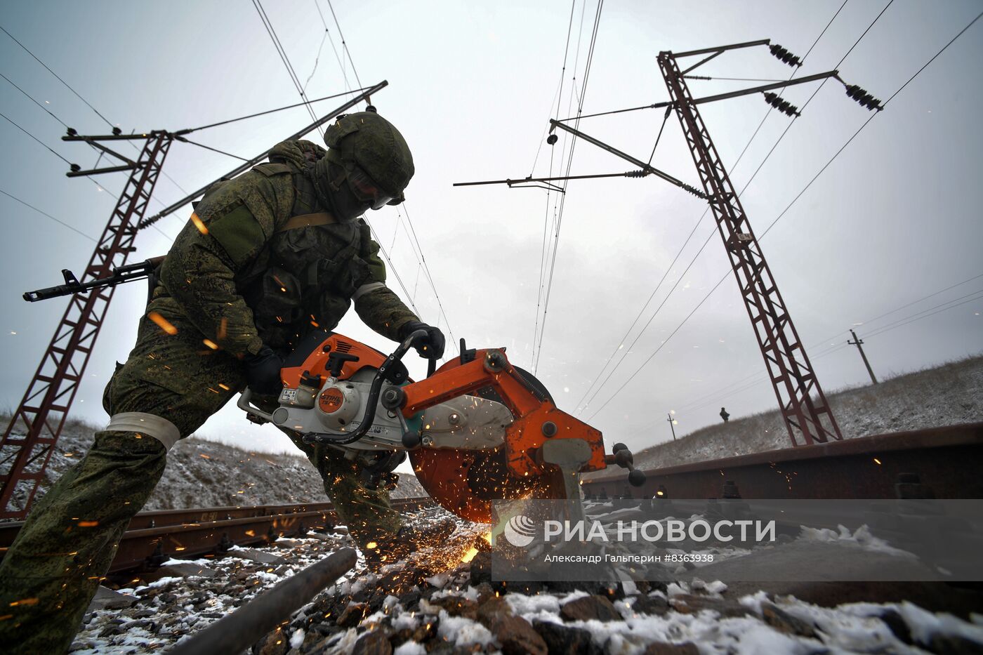 Работа железнодорожных войск в зоне СВО