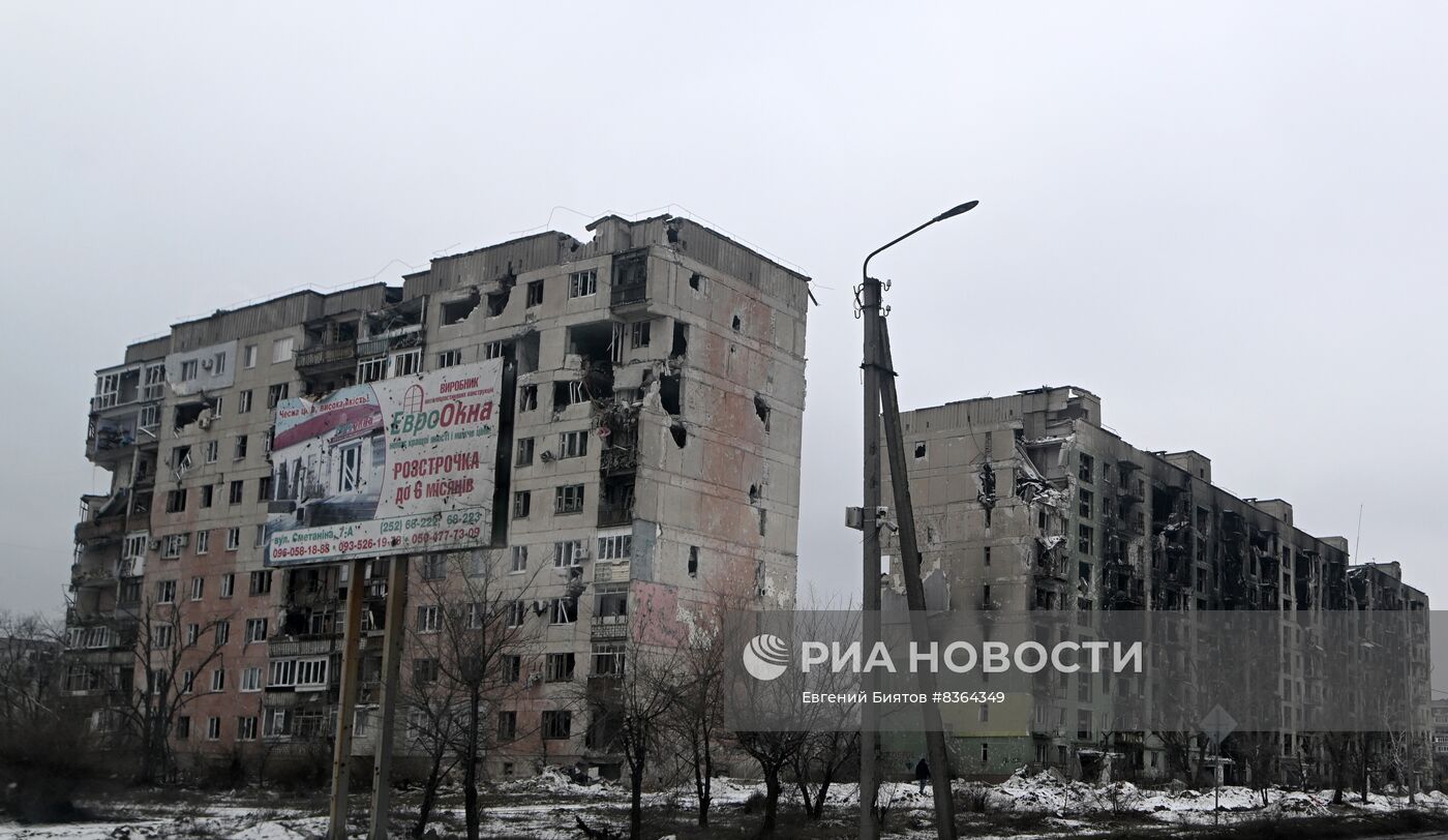 Разрушения в Северодонецке в ЛНР