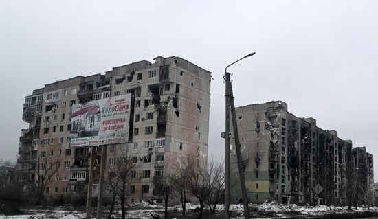 Разрушения в Северодонецке в ЛНР