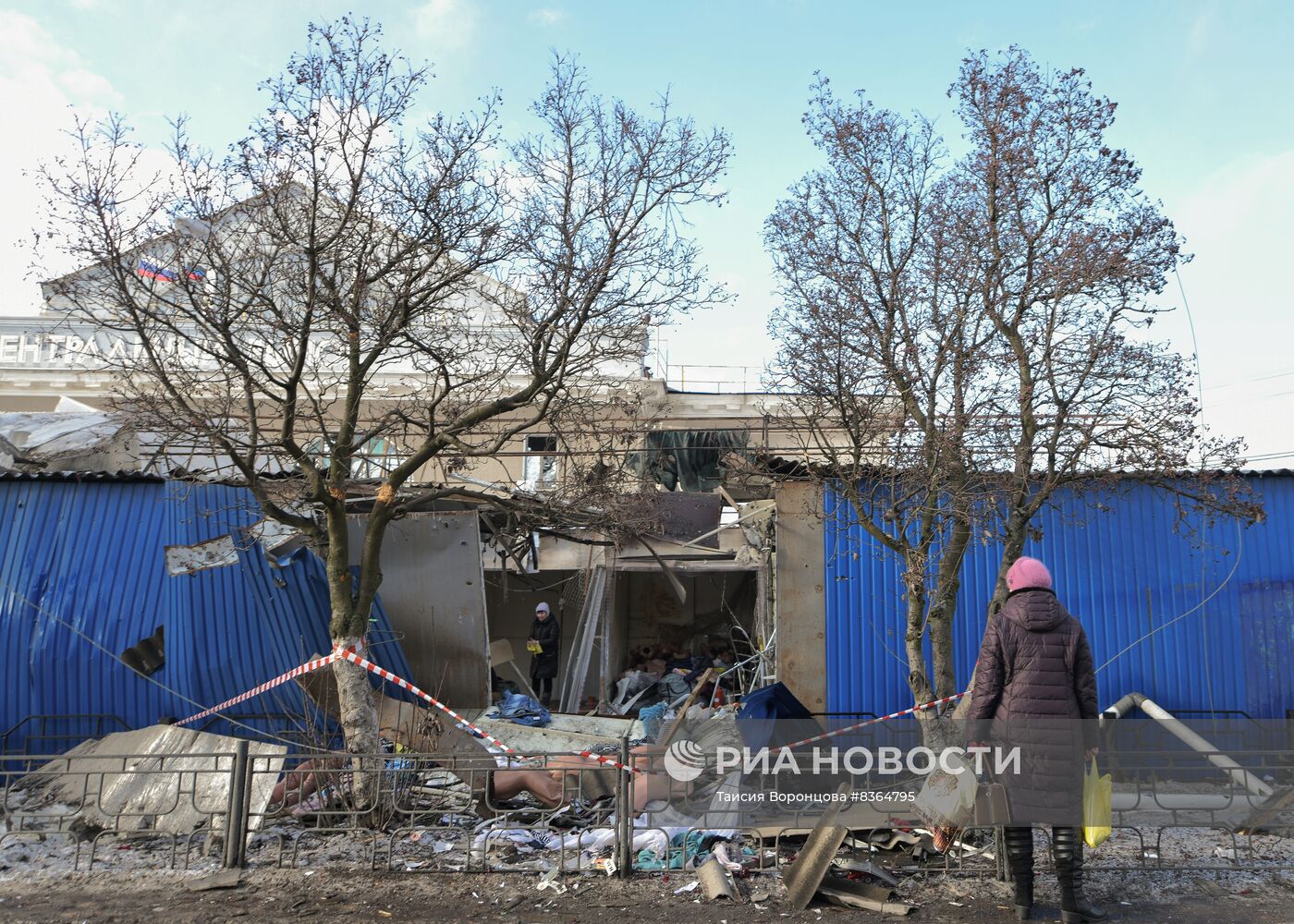 Последствия обстрела Горловки в ДНР