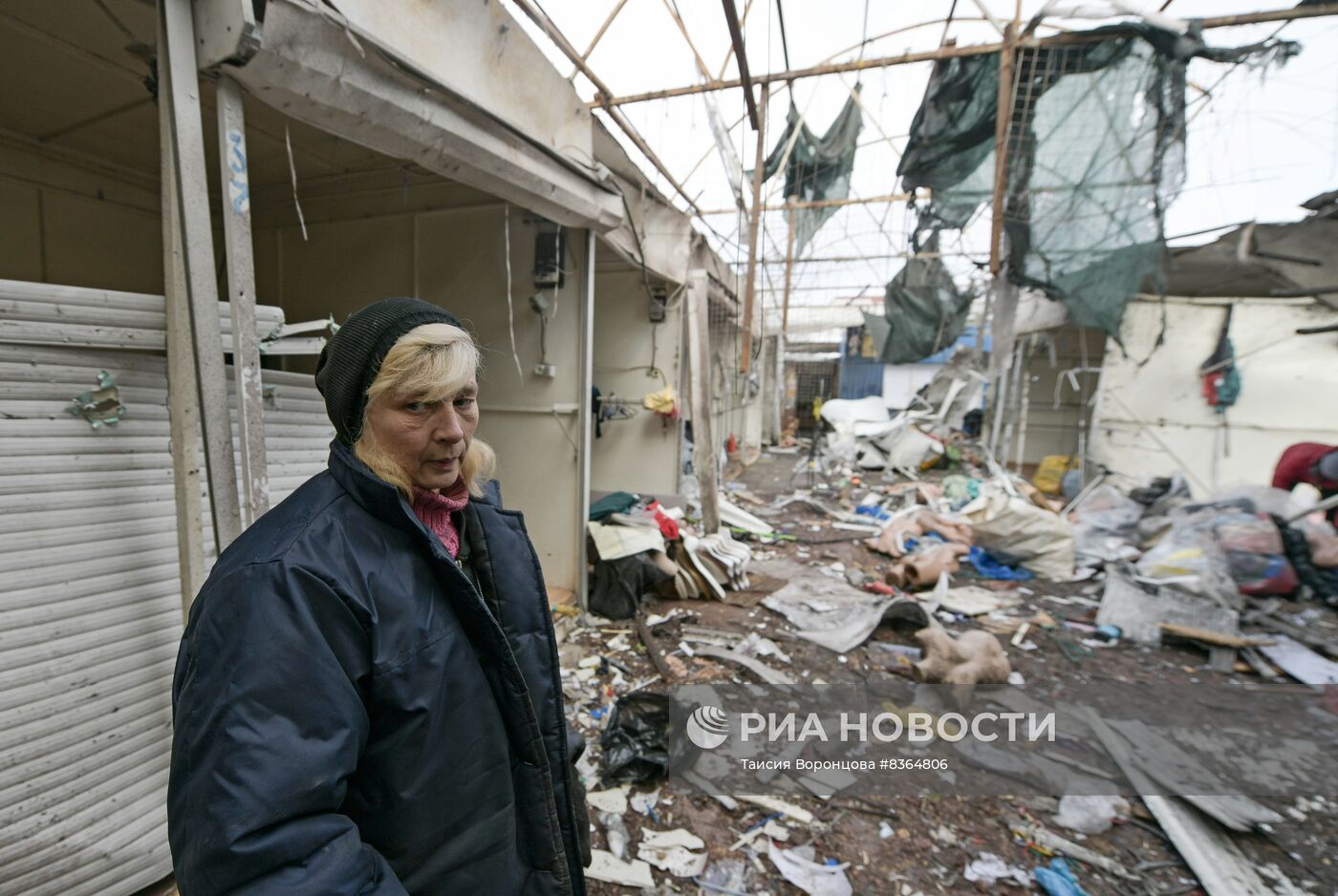 Последствия обстрела Горловки в ДНР