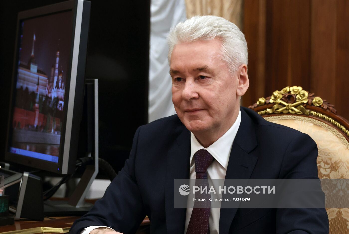 Встреча президента РФ В. Путина с мэром Москвы С. Собяниным