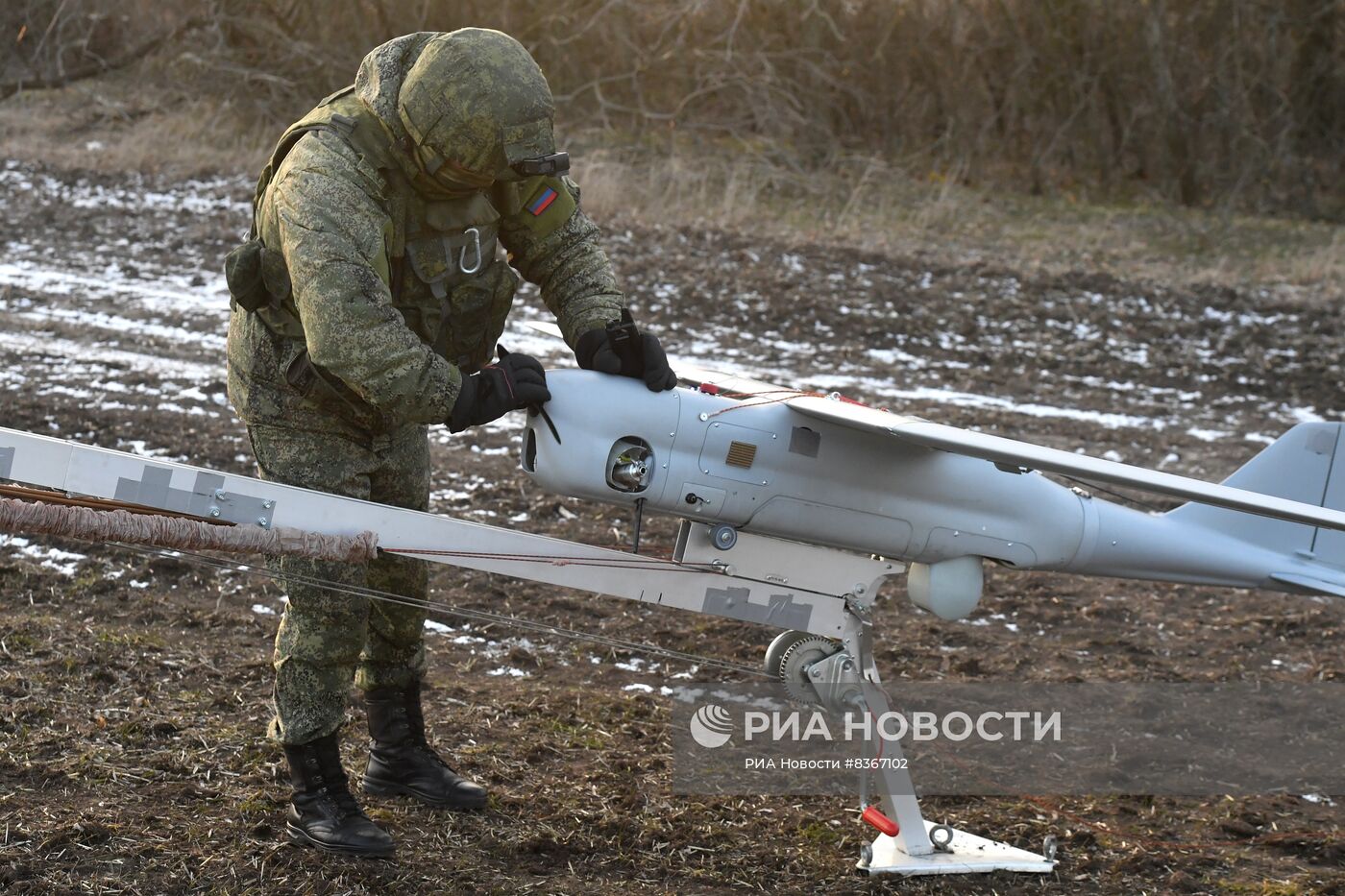 Работа БПЛА "Орлан-10" и САУ "Акация" в южном секторе СВО