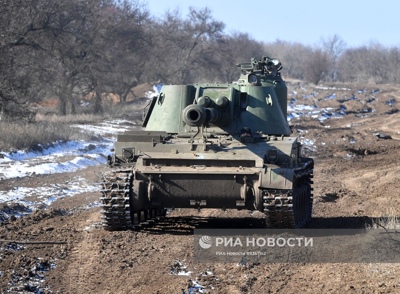 Работа БПЛА "Орлан-10" и САУ "Акация" в южном секторе СВО