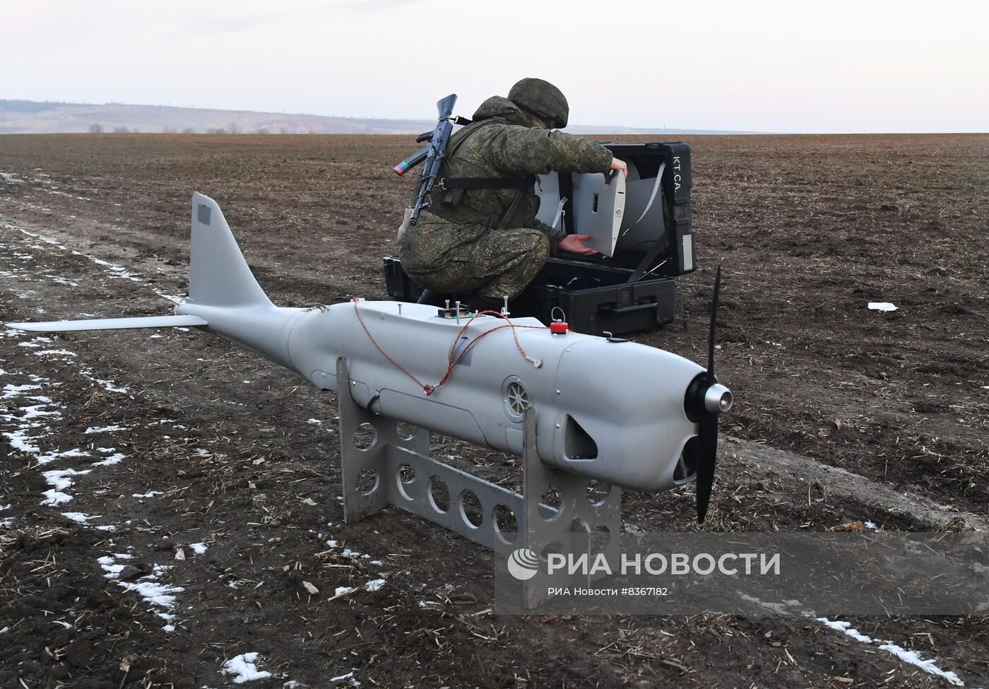 Работа БПЛА "Орлан-10" и САУ "Акация" в южном секторе СВО