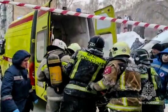 Взрыв газа в жилом доме в Новосибирске