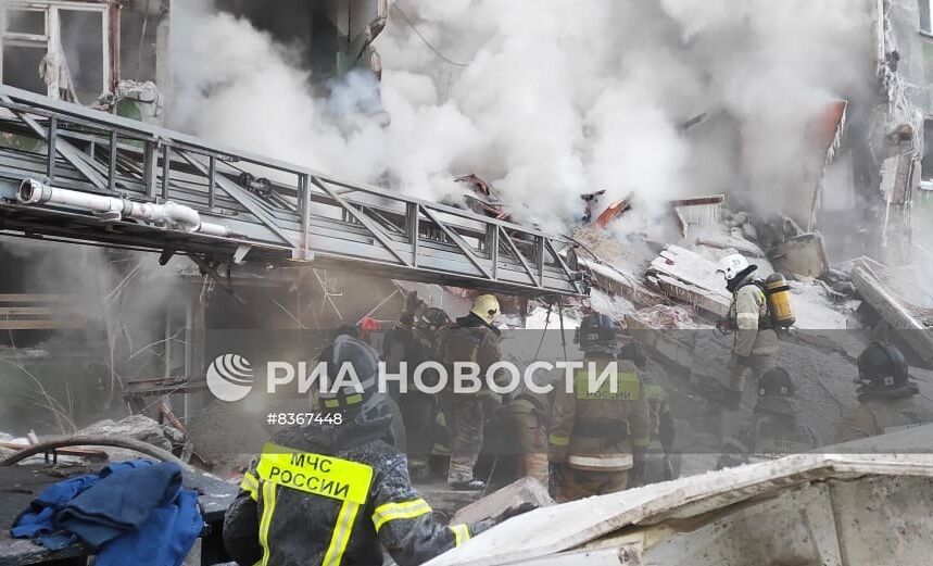 Взрыв газа в жилом доме в Новосибирске