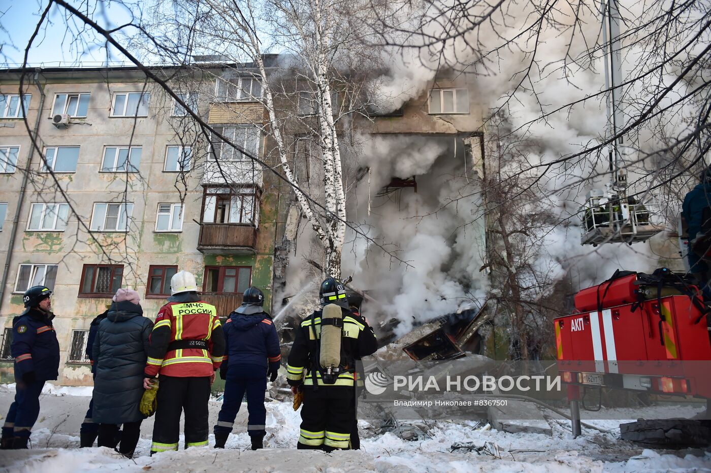 Взрыв газа в жилом доме в Новосибирске