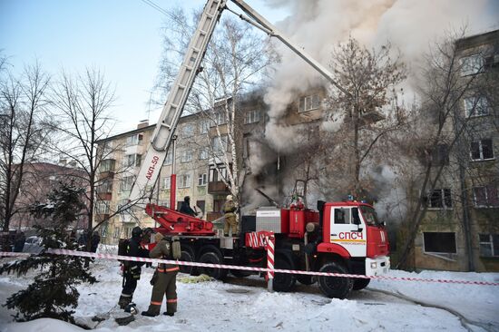 Взрыв газа в жилом доме в Новосибирске