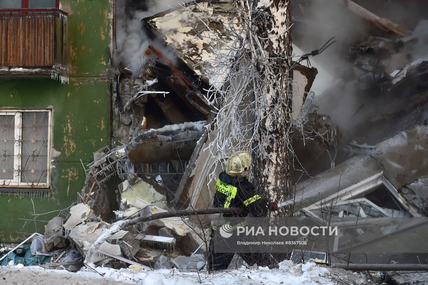 Взрыв газа в жилом доме в Новосибирске