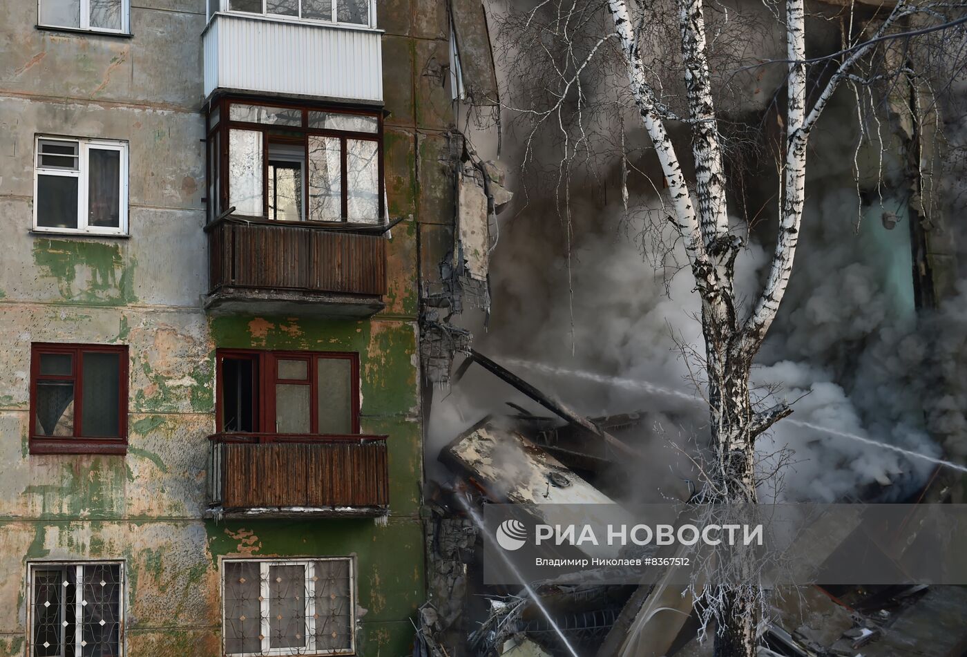 Взрыв газа в жилом доме в Новосибирске